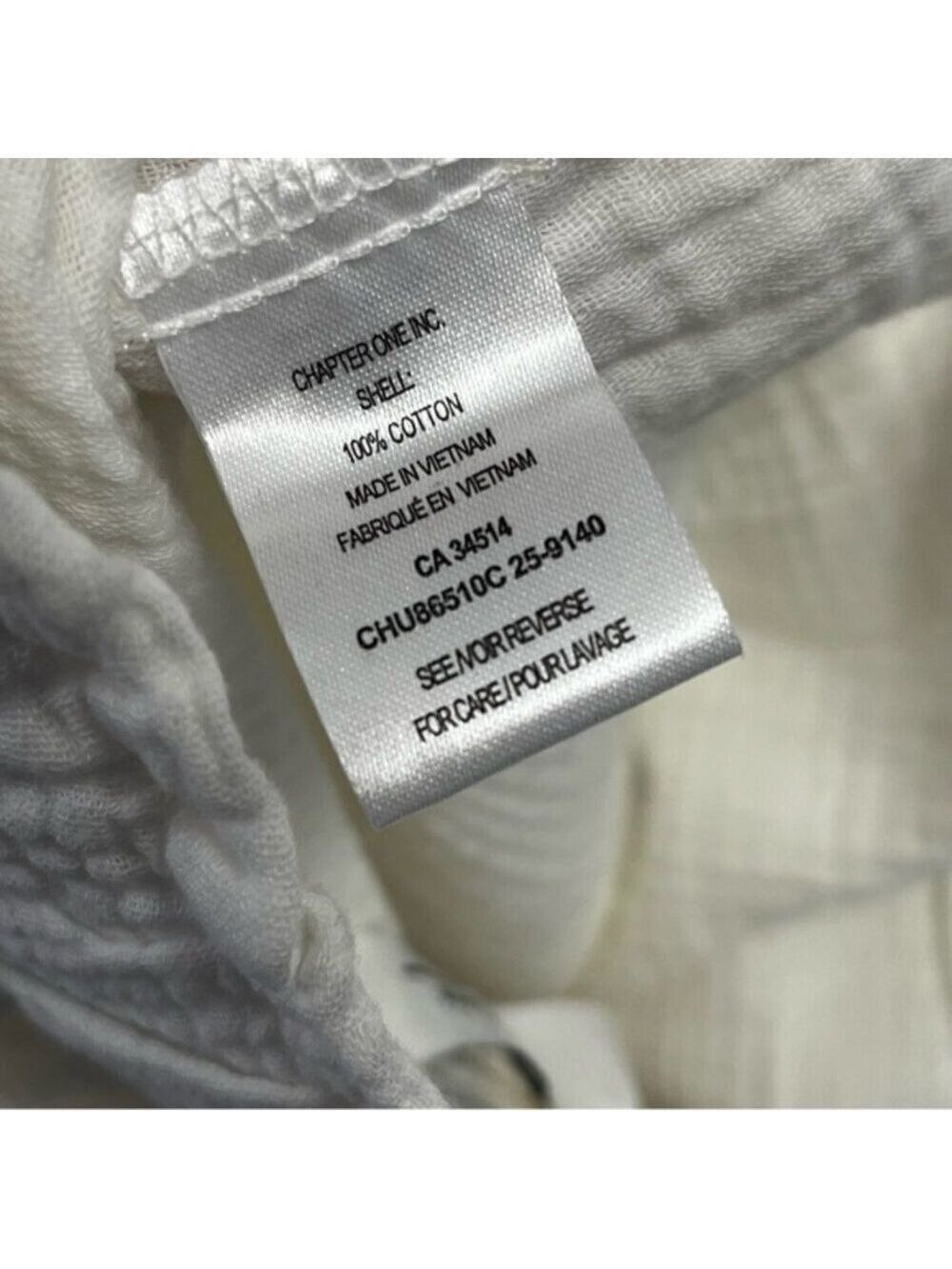 C by One White Cotton Gauze Wide Leg Pants Plus Size 3X - Picture 4 of 8